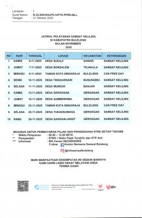 JADWAL SAMSAT KELILING