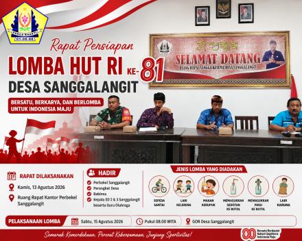 Rapat Persiapan Lomba HUT Kemerdekaan RI ke-81 Desa Sanggalangit